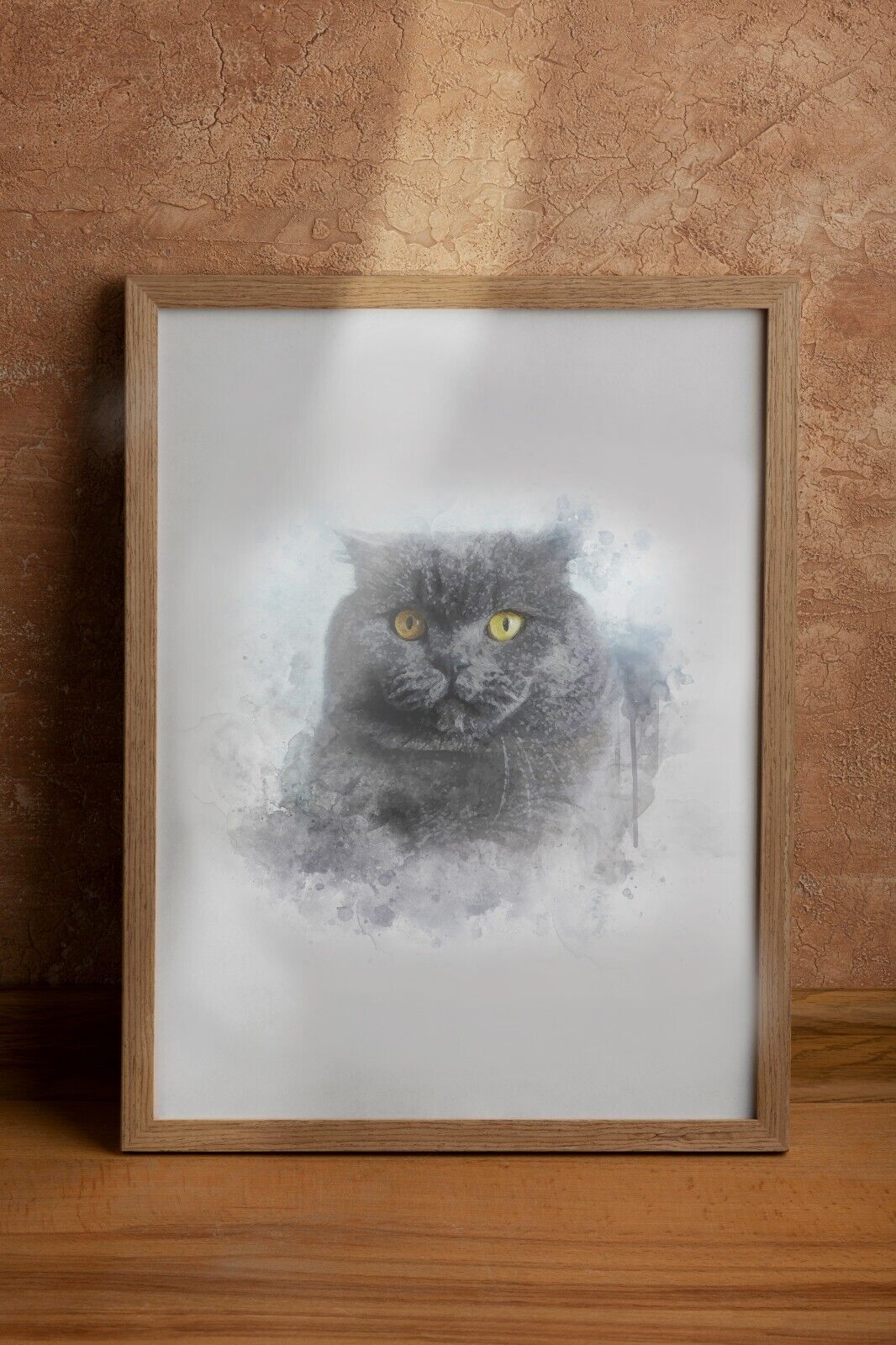 watercolor painting from photo custom dog cat portrait couple with pet canvas