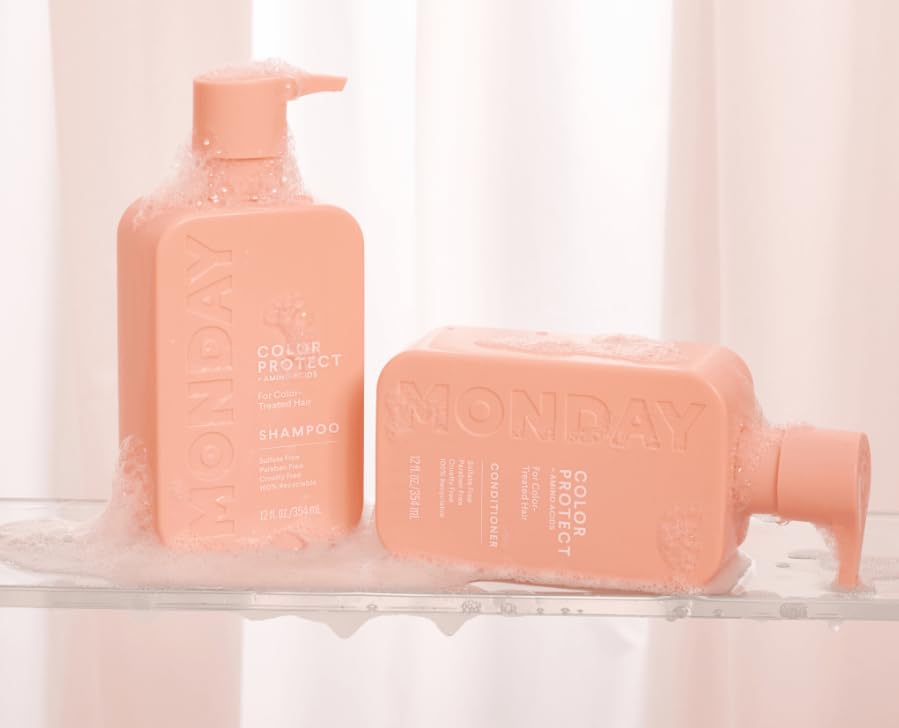 MONDAY HAIRCARE | Color Protect Shampoo&Color Protect Conditioner | +AMINO ACIDS | For Color-Treated Hair | Vitamin E &Jojoba Oil |No Parabens or Sulfates | 30oz&30oz | 2 Pack | (Color Protect)