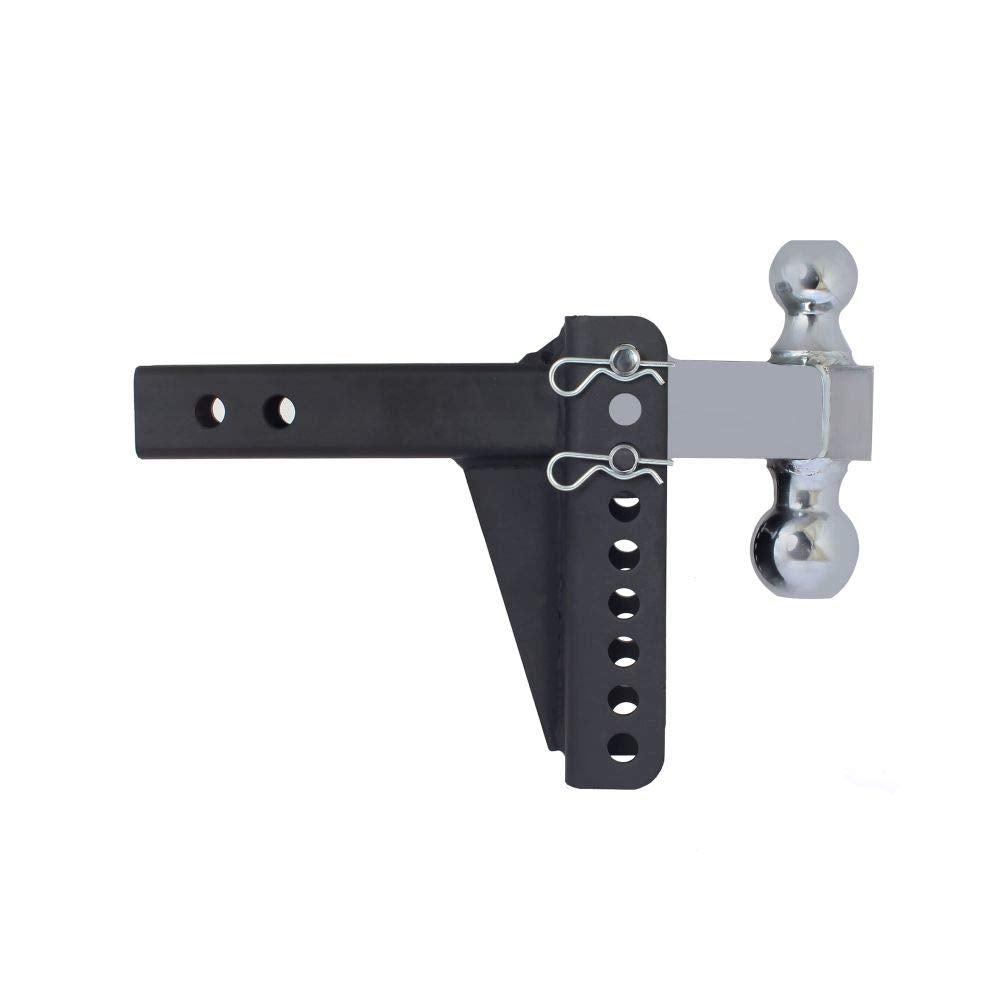 14,000 lbs. Capacity | 0-6" Drop | Reversible 2" and 2.5/16" Ball Drop Hitch | Adjustable | High Grade Steel | Rust Resistant | Blackout by Trailer Valet
