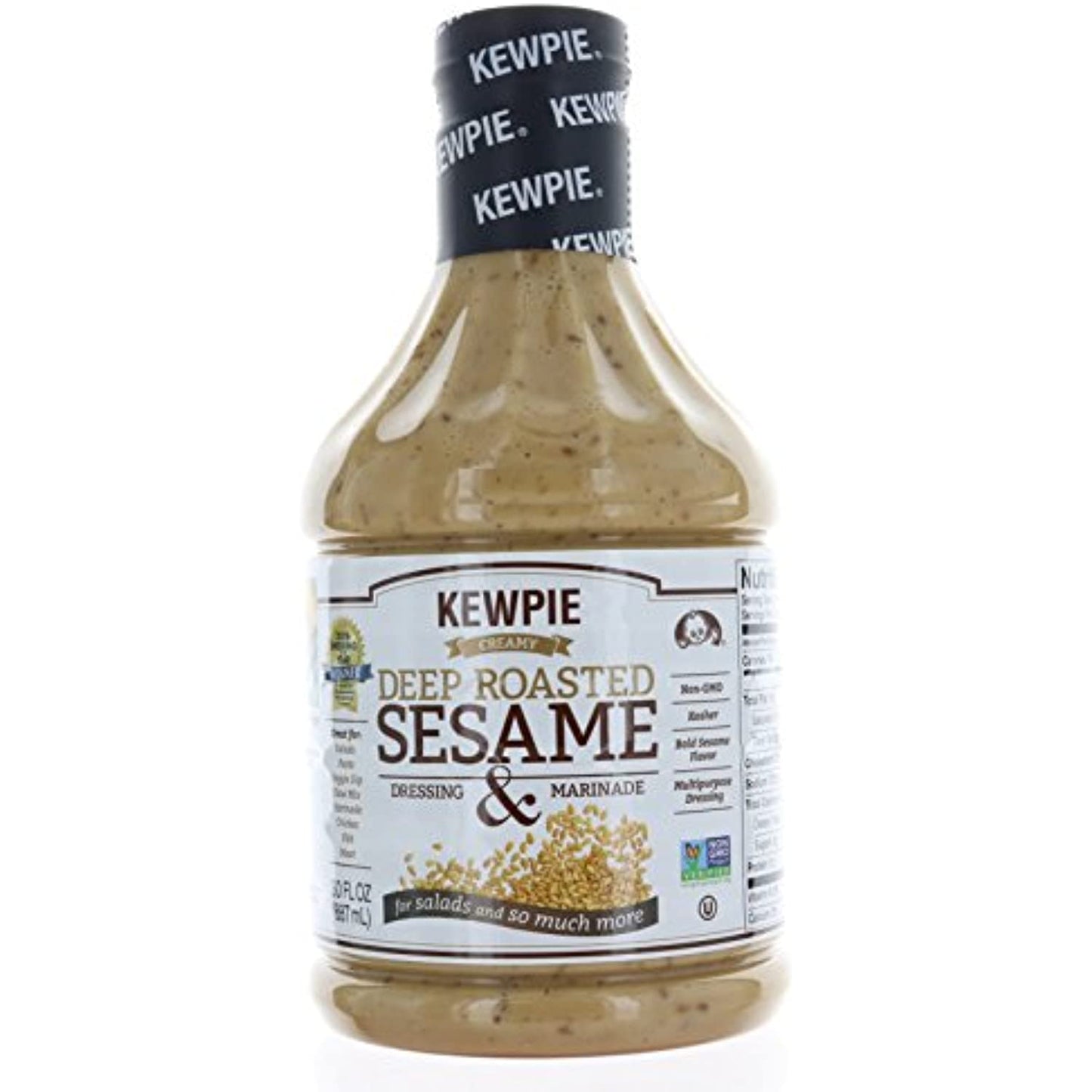 2 Pack, Kewpie Creamy Deep Roasted Sesame Dressing & Marinade 30 FL OZ/887 ML each