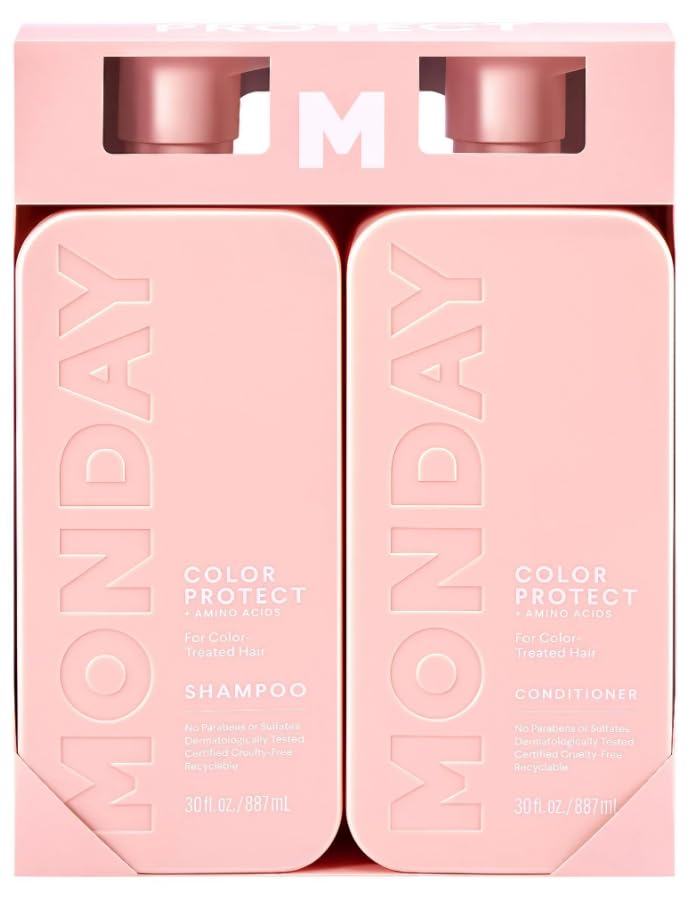 MONDAY HAIRCARE | Color Protect Shampoo&Color Protect Conditioner | +AMINO ACIDS | For Color-Treated Hair | Vitamin E &Jojoba Oil |No Parabens or Sulfates | 30oz&30oz | 2 Pack | (Color Protect)