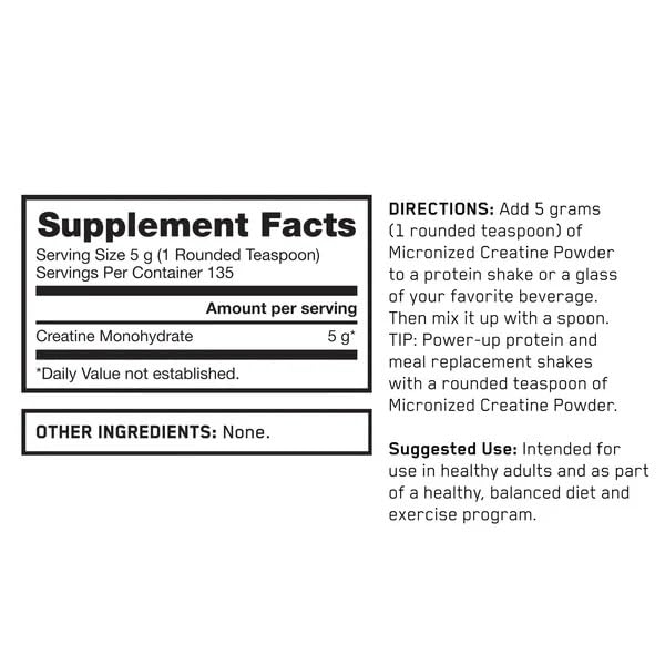 Optimum Nutrition Micronized Creatine Monohydrate Powder, Unflavored, Keto Friendly, 135 Servings (Packaging May Vary)