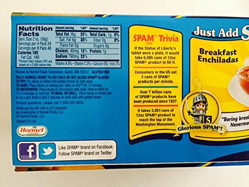 New 361887 Hormel Spam 12 Oz (8-Pack) Can Food Cheap Wholesale Discount Bulk Food Can Food Home Office