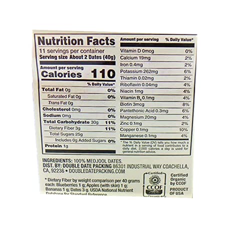 Double Date Organic Premium Medjool Dates, 32 Ounce
