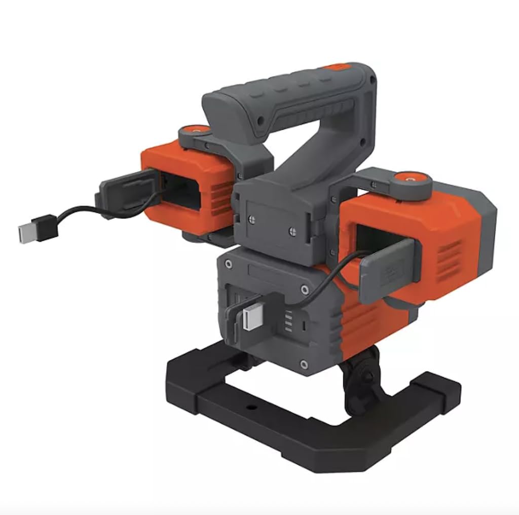2000 Lumens Rechargeable LED Work Light and Spotlight, 4 Adjustable Lamps.