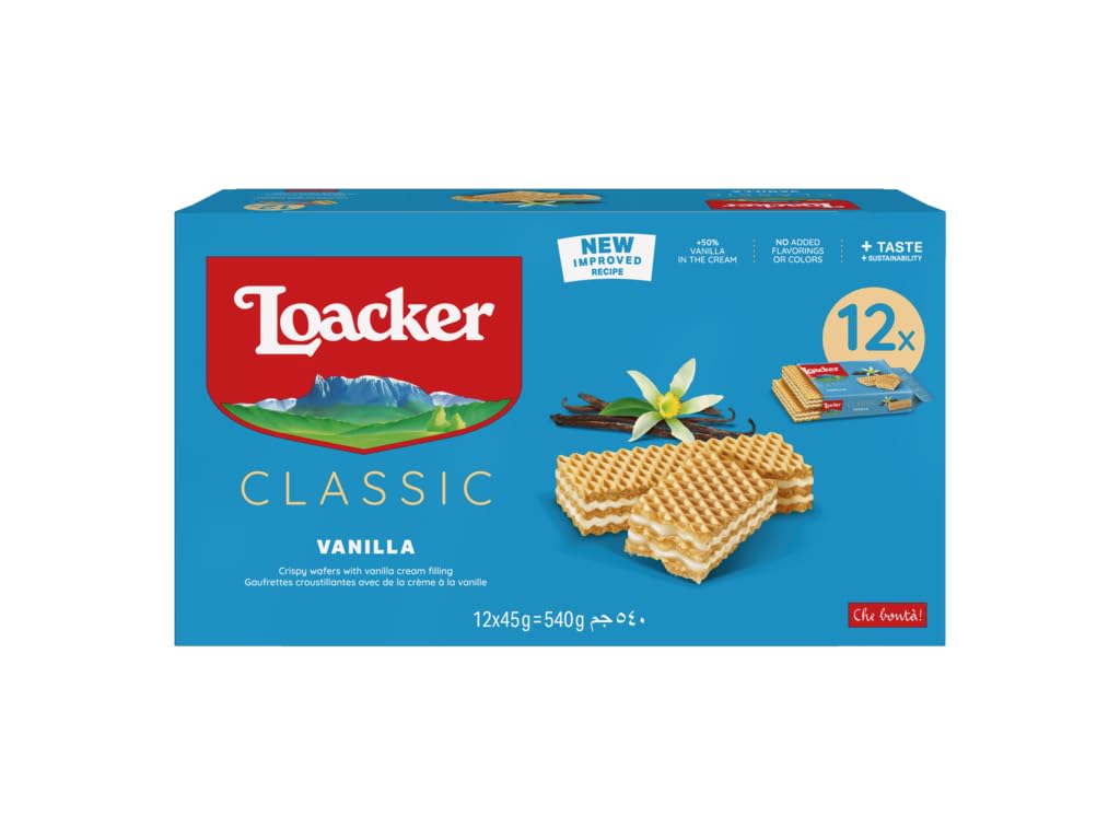 Loacker Class Cookie Wafer, Vanilla, 1.59 Ounce (Pack of 12)