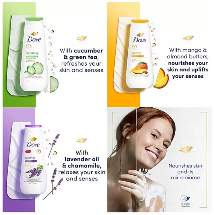 Dove Refresh, Glow & Relax Body Wash Collection (23 fl. oz., 3 pk.)