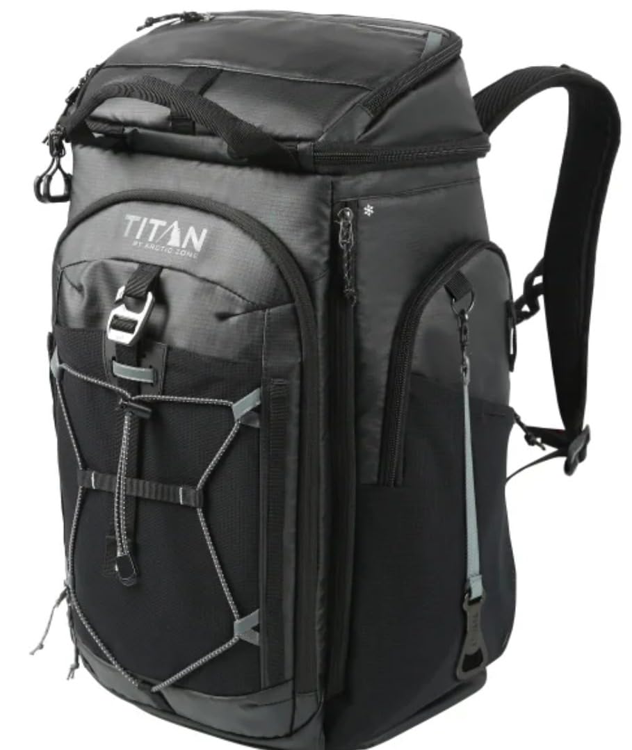 26 CANS Titan by Arctic-Zone Super Foam and Leak Proof Backpack Cooler - Black