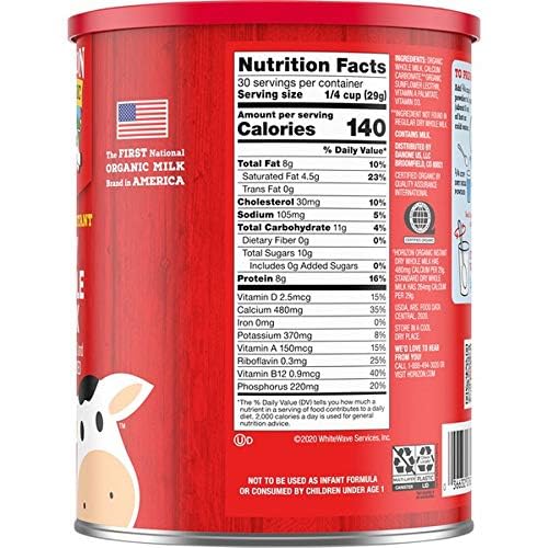 Horizon Organic Instant Dry Whole Milk 30.6 oz. Canister