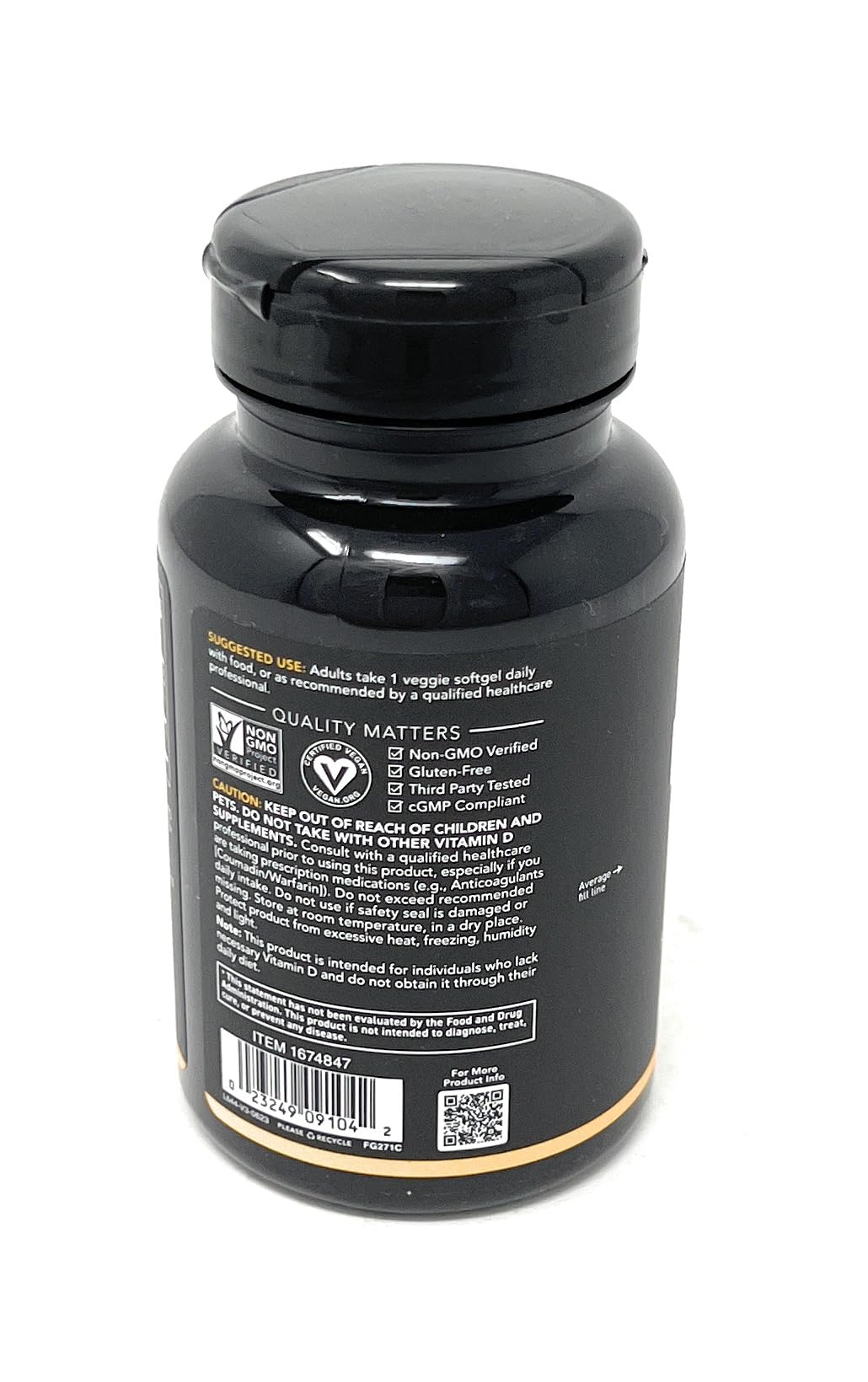 Sports Research Vitamin D3 K2 with 5000iu of Plant-Based D3 & 100mcg of Vitamin K2 as MK-7, Non-GMO Verified & Vegan Certified - 160 Liquid Softgels