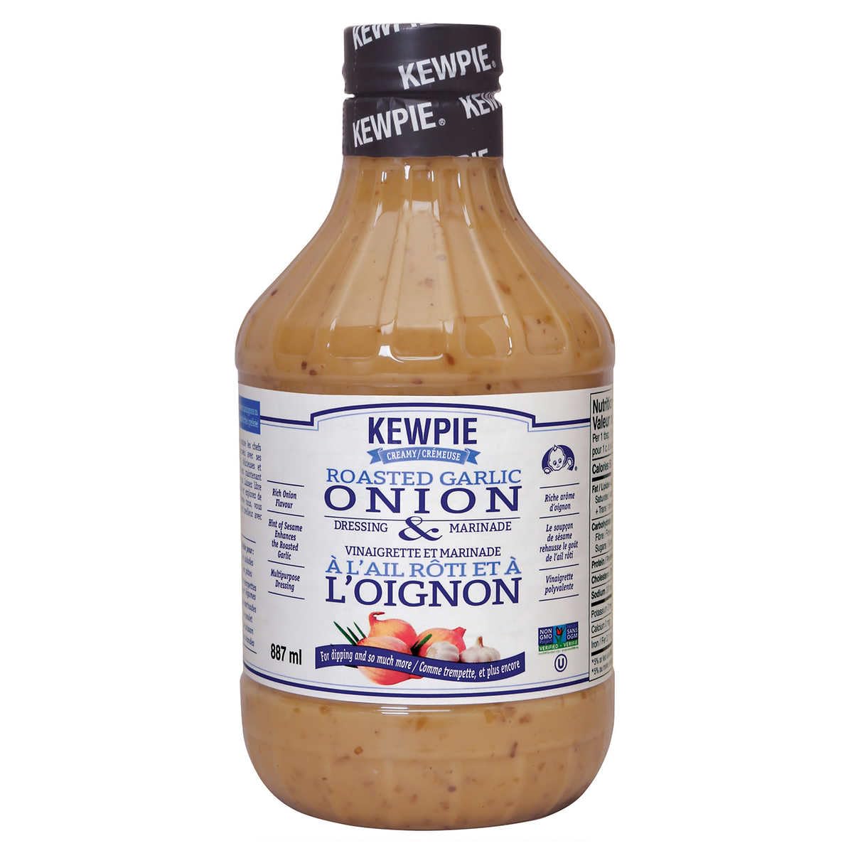 Kewpie Roasted Garlic Onion Dressing & Marinade - Great for Saut�s, Marinades, Salad Dressing or Glaze for Seafood, 30 fl oz (pack of 2) and foldable measure cup