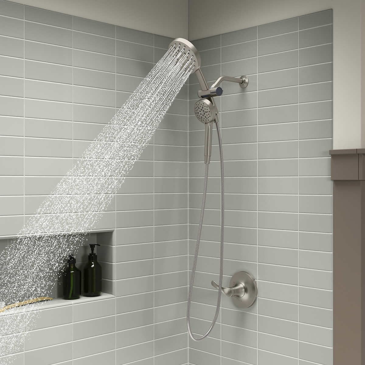 Kohler Prone 3-in-1 Multifunction Shower Head with PowerSweep (Brushed Nickel)