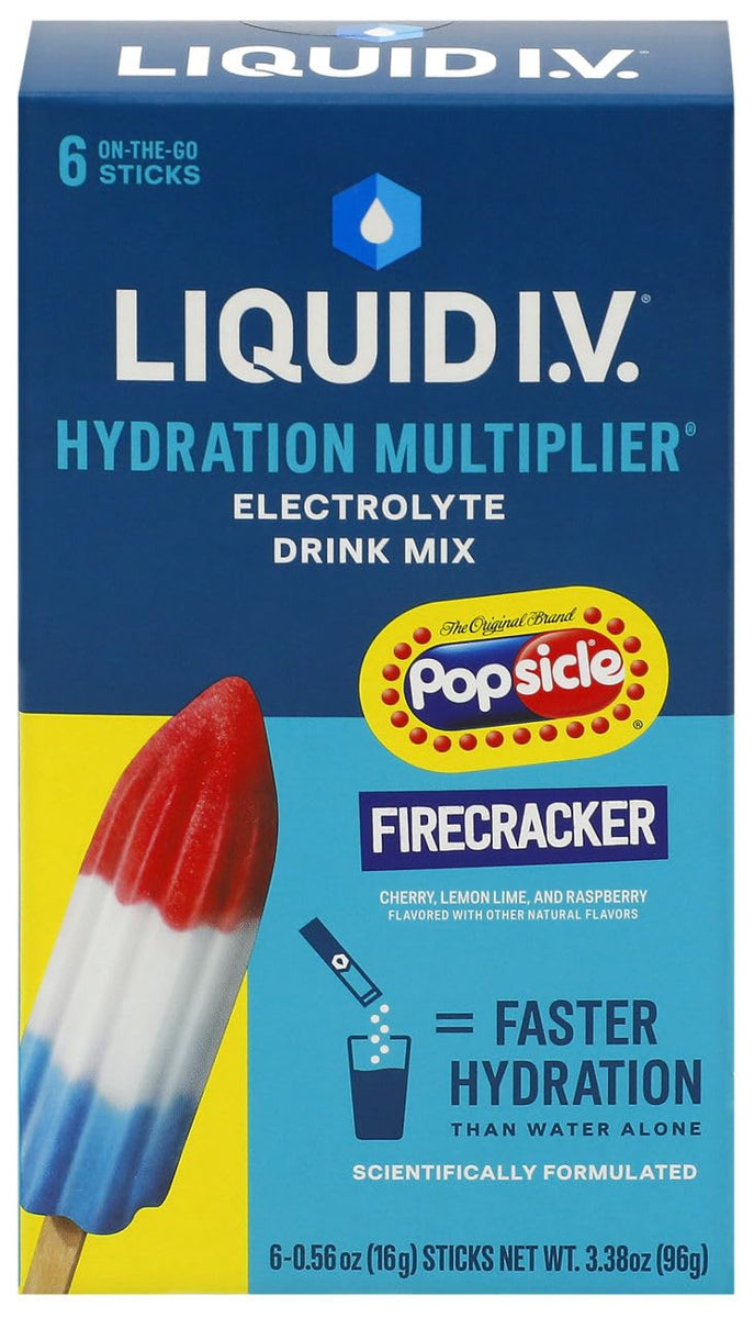 Liquid I.V., Electrolyte Drink Mix Popsicle Firecracker, 6 Count