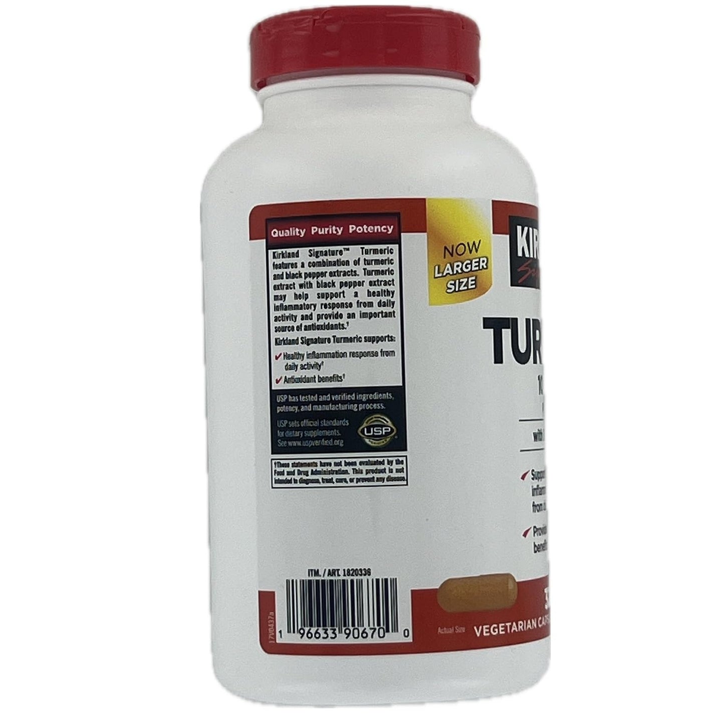 Kirkland Signature Turmeric with Black Pepper, 1000mg (320 Count)