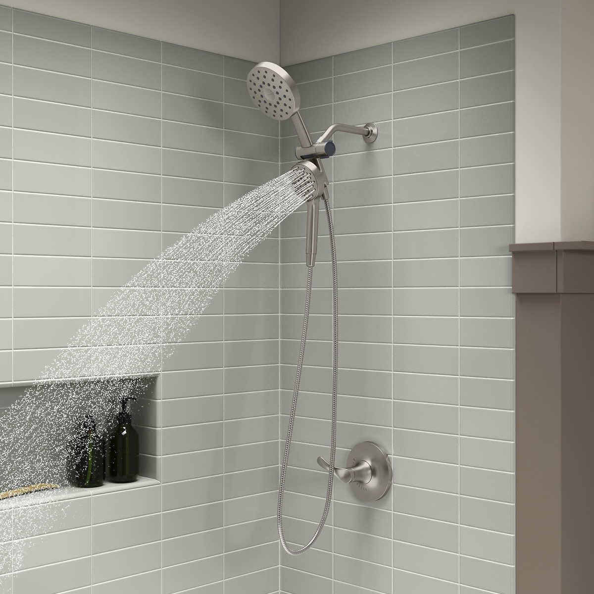 Kohler Prone 3-in-1 Multifunction Shower Head with PowerSweep (Brushed Nickel)