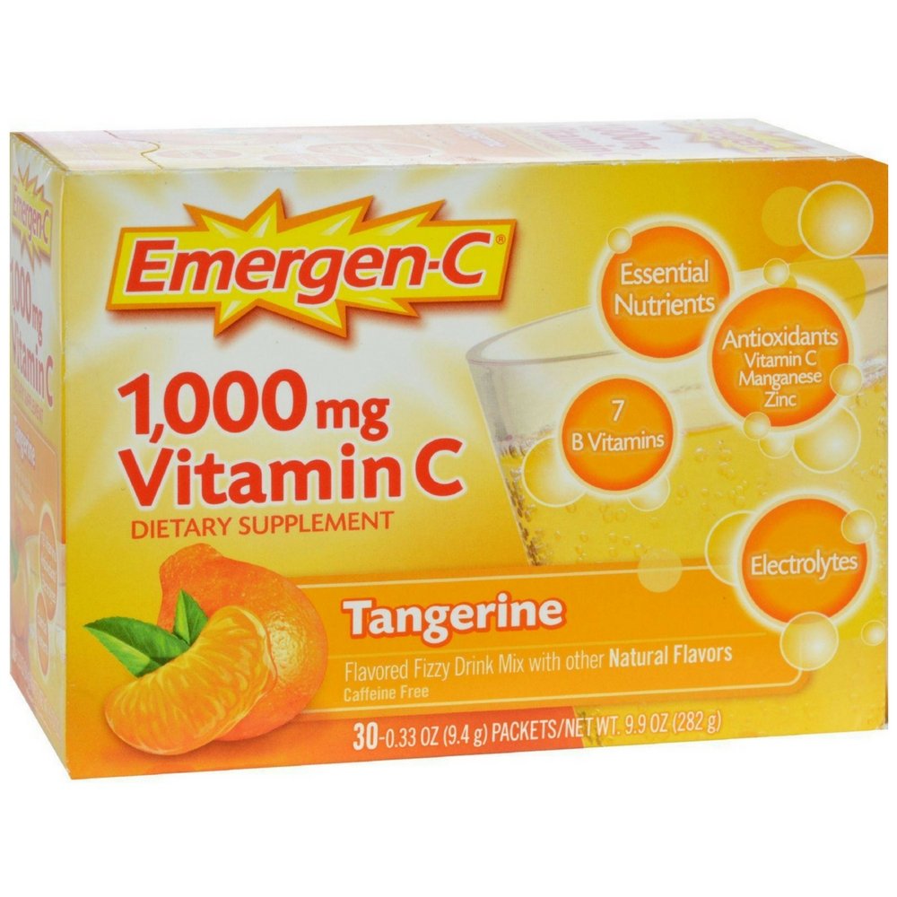 Emergen-C Vitamin C Drink Mix Packets Tangerine 30 Each (Pack of 6)