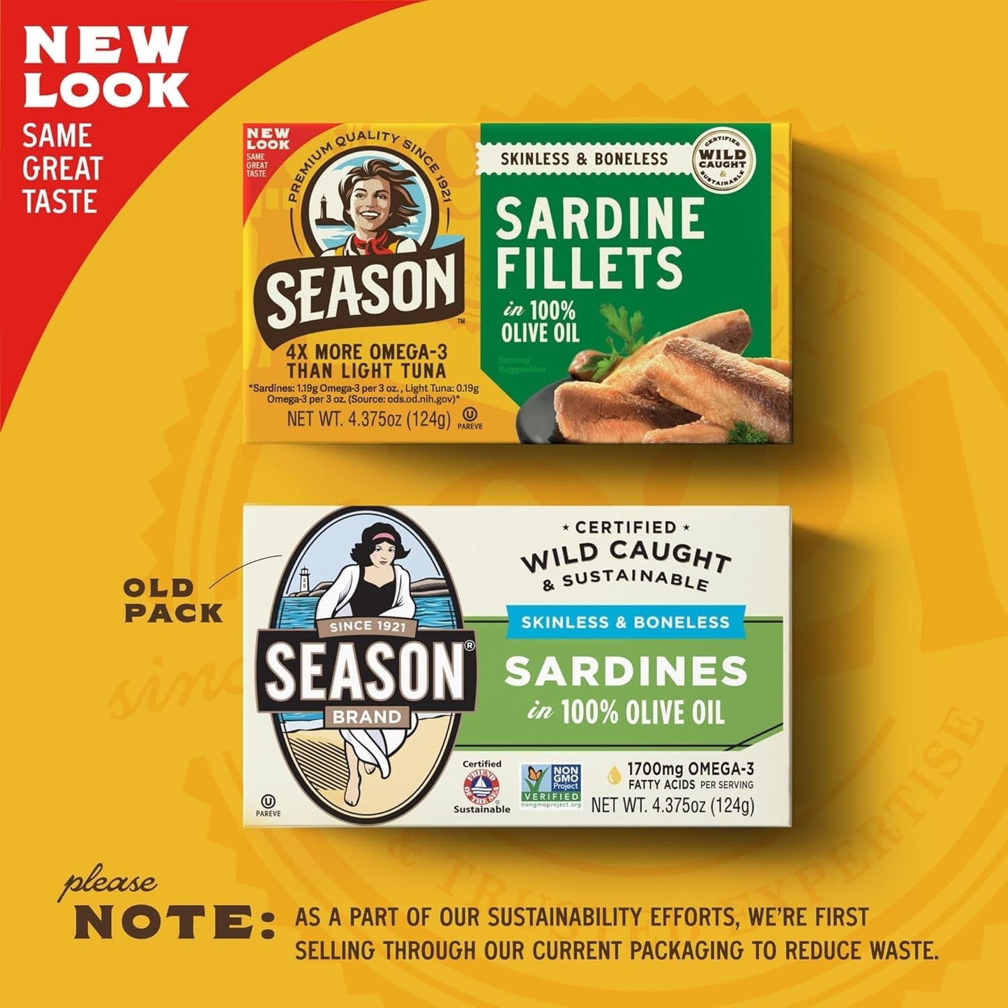 Season 1 Sardines, Sknls/Bnls, Club, Pack Of 12, Size 4.375 Oz - No Artificial Ingredients Gmo Free