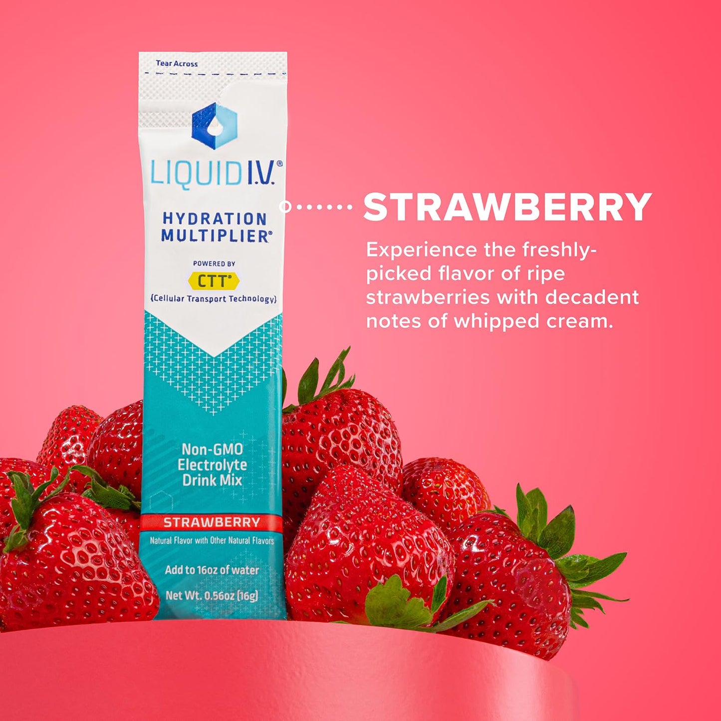 Liquid I.V. Hydration Multiplier Variety Pack � Lemon Lime, Passion Fruit, Strawberry, Tropical Punch - Hydration Powder Packets | Electrolyte Drink Mix | 16 Sticks