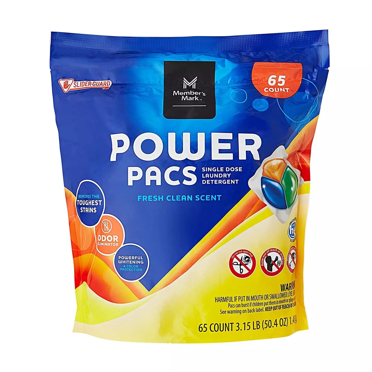 Member's Mark Ultimate Clean Laundry Detergent Power Pacs, Fresh Clean (130 Ct)