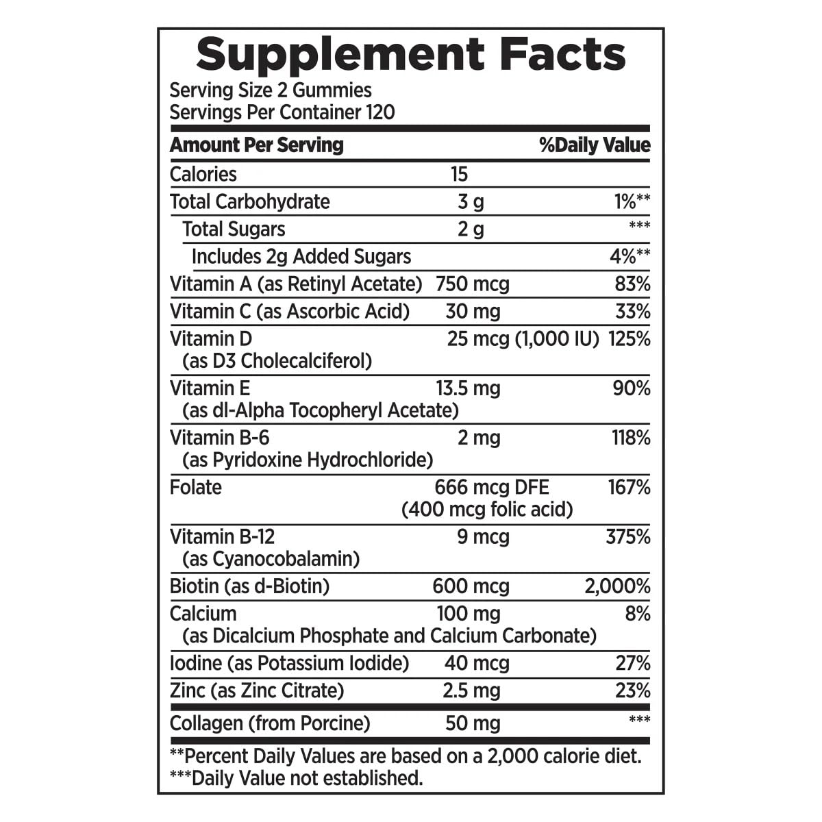 Nature's Bounty Women's Multi Vitamin Gummies, 50 mg Collagen, 240 Gummies
