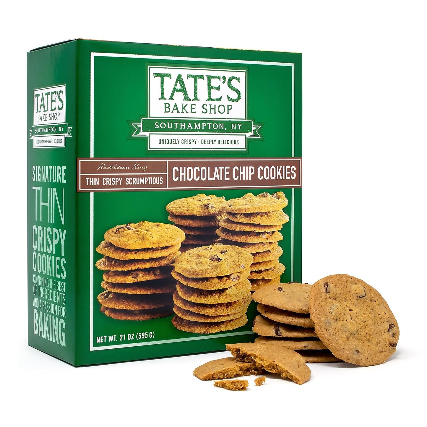 Tate's Bake Shop thin crispy scrumptious Chocolate Chip Cookie Box, 21 Ounce