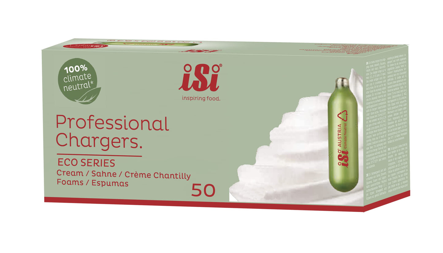 iSi North America Culinary Eco Series 8.4 g. Professional Cream Chargers, 50-Pack