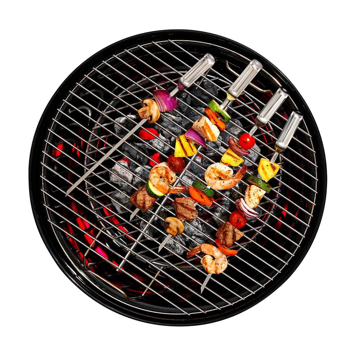 OXO SoftWorks Grilling Prep & Carry System, Dishwasher Safe, BPA Free, All-In-One, Color-Coded Trays with Lids, Deep Tray for Marinades/Oily Food, White/red/brown