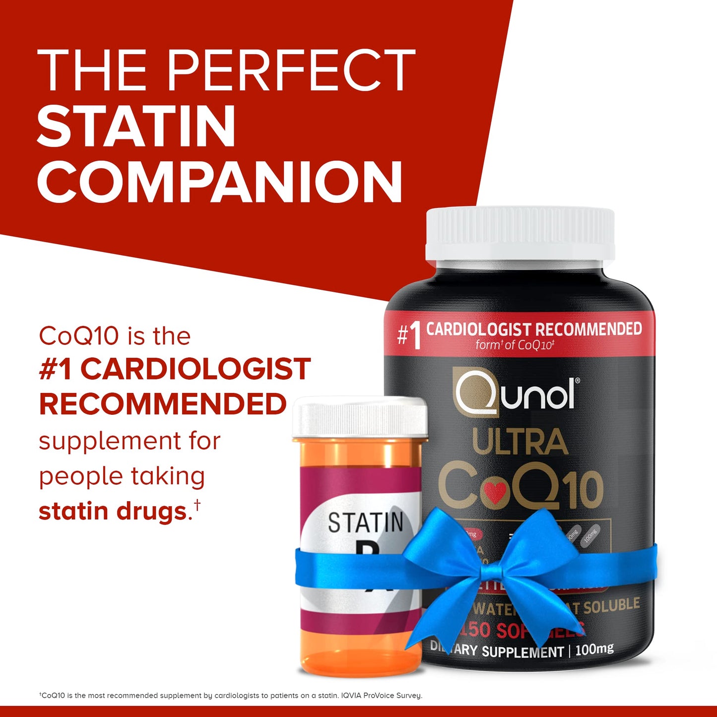 Qunol Ultra CoQ10 100mg Softgels- 3X Better Absorption Coenzyme Q10 Supplements - Antioxidant Supplement for Vascular and Heart Health & Energy Production - 5 Month Supply - 150 Count