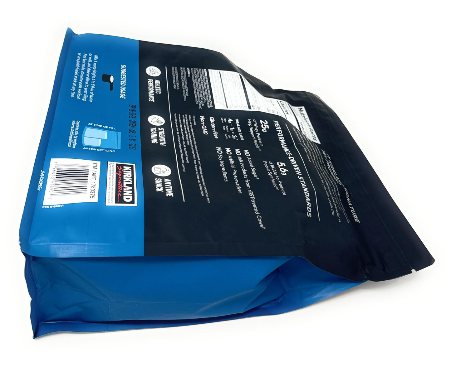 Kirkland Signature Whey 25g Protein,1g sugar,5.6g BCAAs,about 70 Servings Creamy Chocolate Flavorted