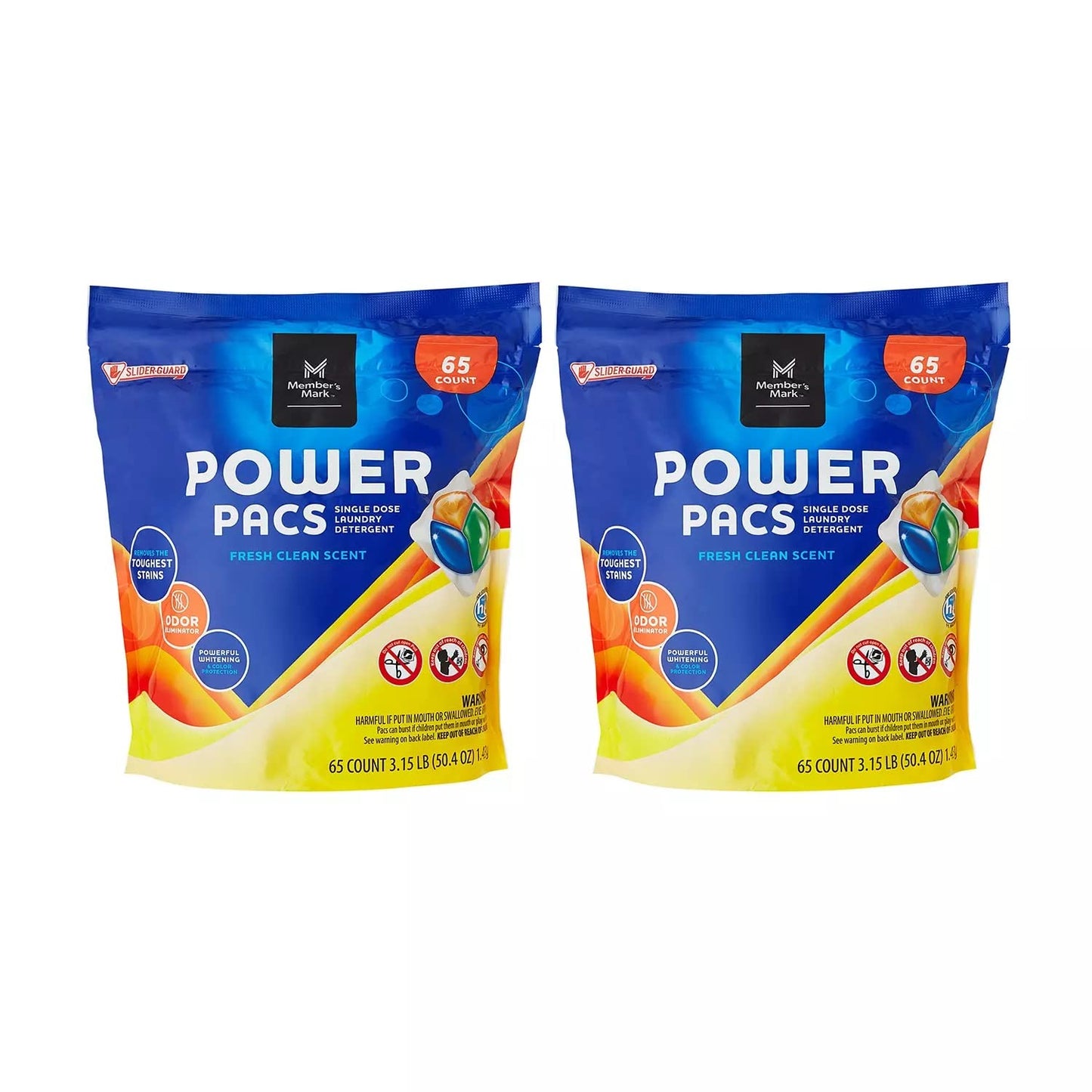 Member's Mark Ultimate Clean Laundry Detergent Power Pacs, Fresh Clean (130 Ct)