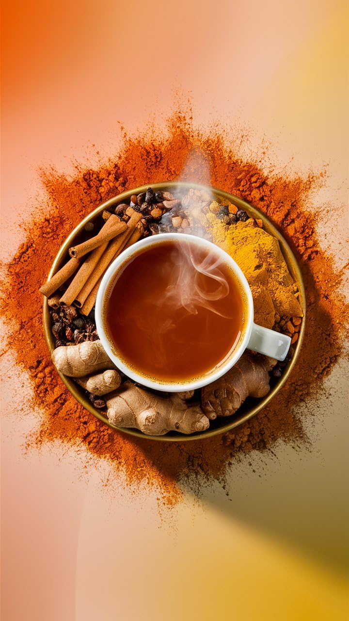 Wissotzky Tea Ginger Turmeric Spiced Chai - Pack of 50 Tea Bags