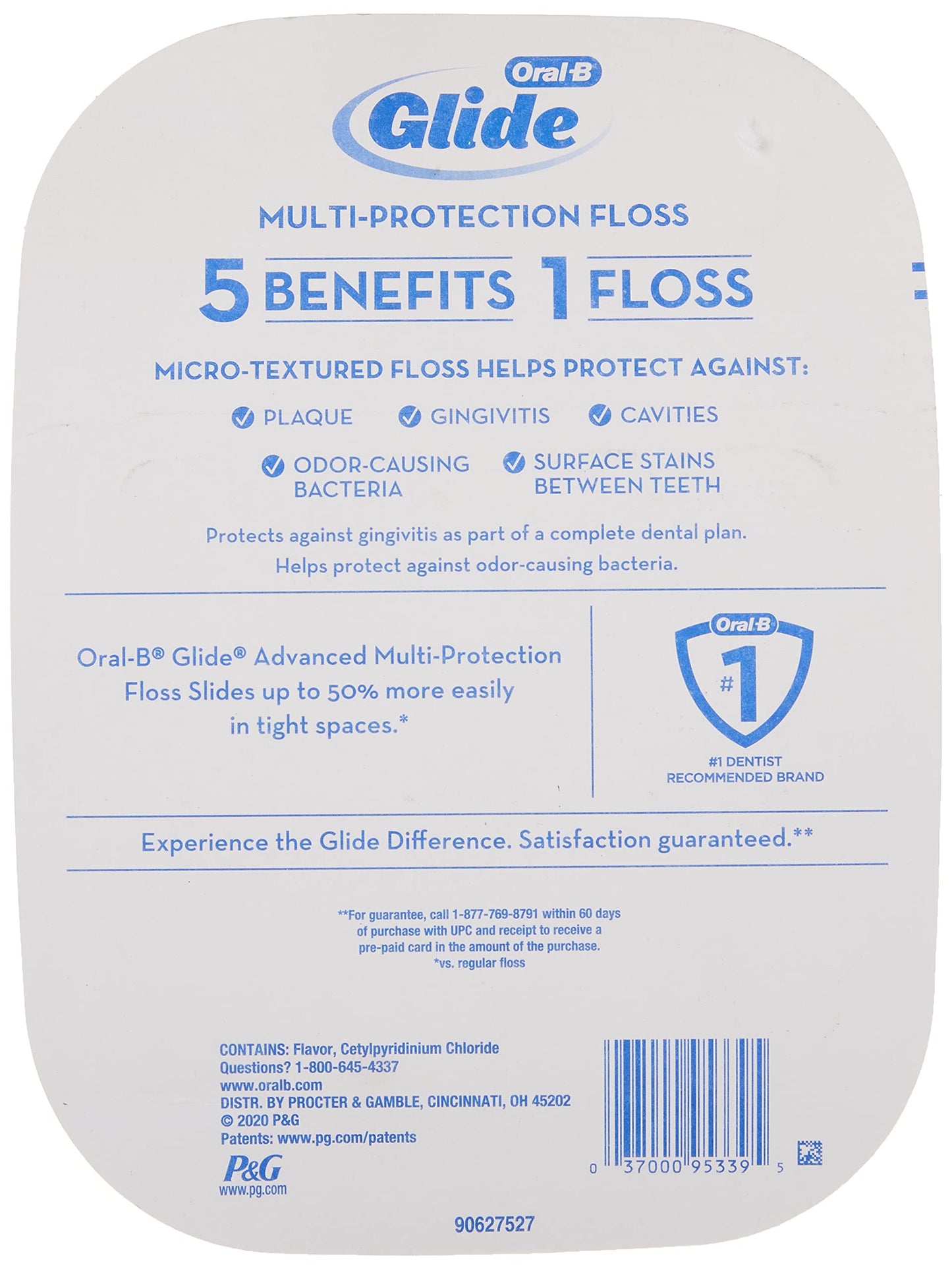 Oral B Glide Pro Health Advanced Multi Protection Floss Clean Mint (Netcount 6 Pack), 6 Count (Pack of 1)