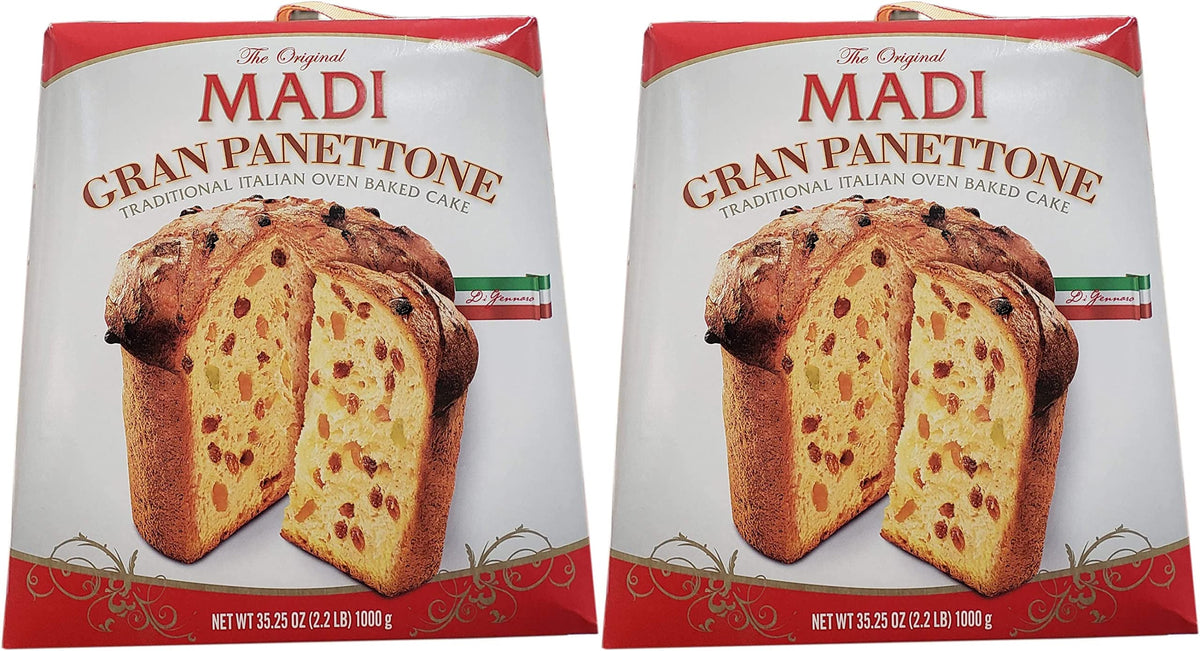 Gran Panettone Italian Cake, 35.25 oz (MADI CAKE 1 KG), 2 Pack