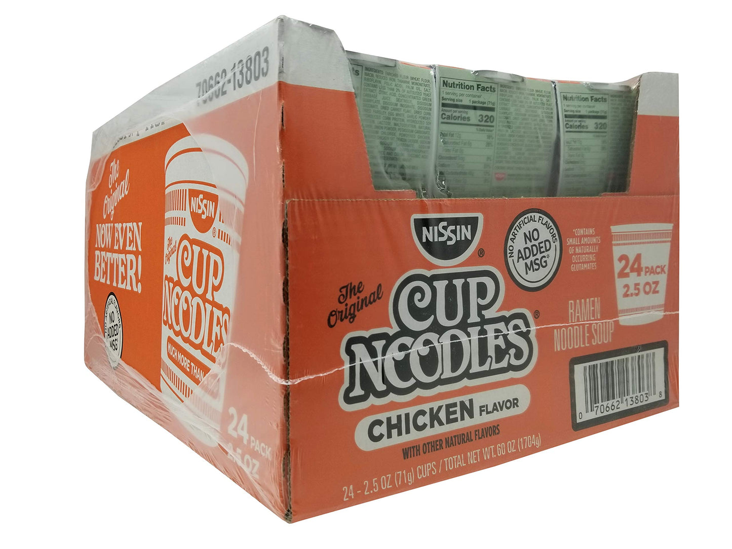 Nissin 827961 Cup Noodles, Chicken, 2.5 oz Cup, 24 per Carton