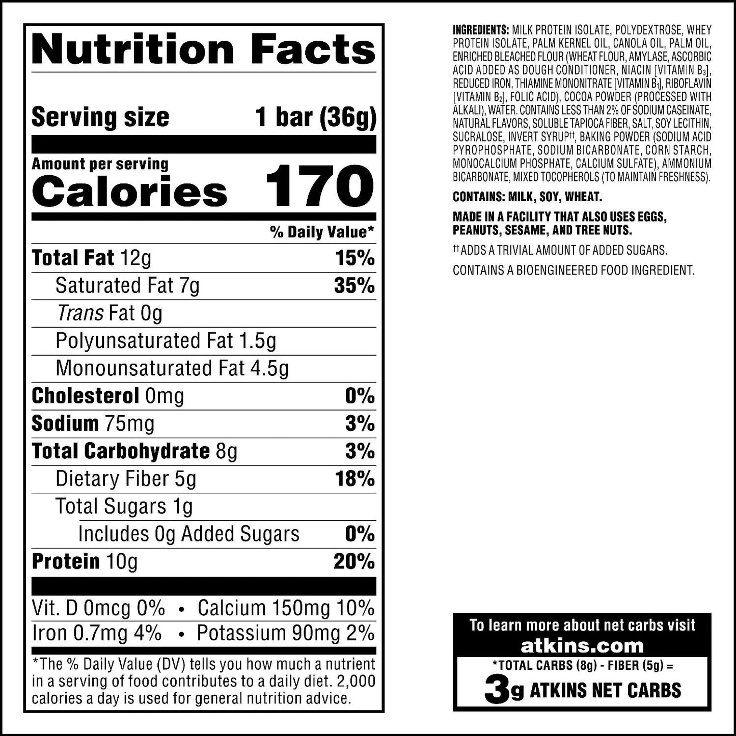 Atkins Protein Wafer Crisps, Chocolate Creme, 1.27 Ounce (Pack of 18)