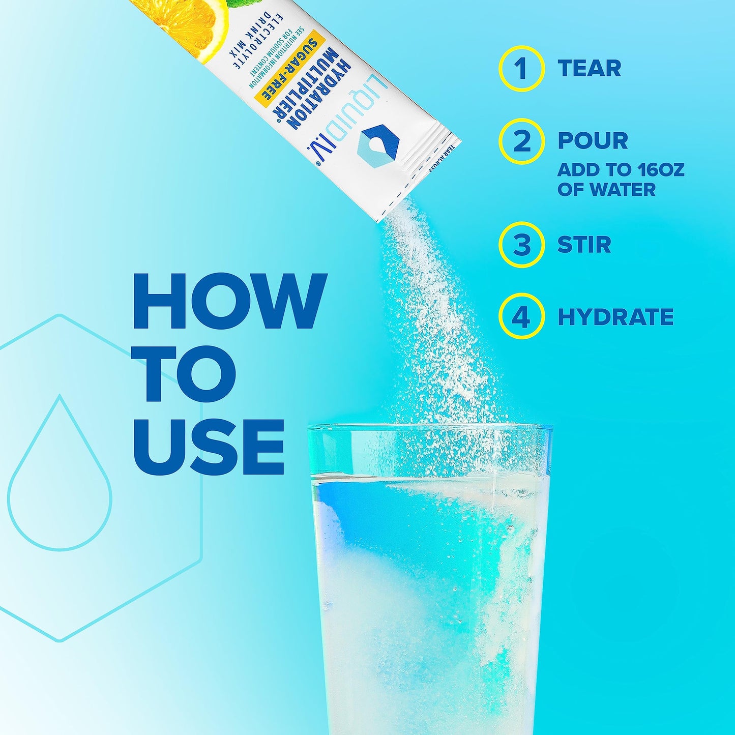 Liquid I.V. Sugar-Free Hydration Multiplier - Lemon Lime � Sugar-Free Hydration Powder Packets� | Electrolyte Drink Mix | Easy Open Single-Serving Stick | Non-GMO | 14 Sticks