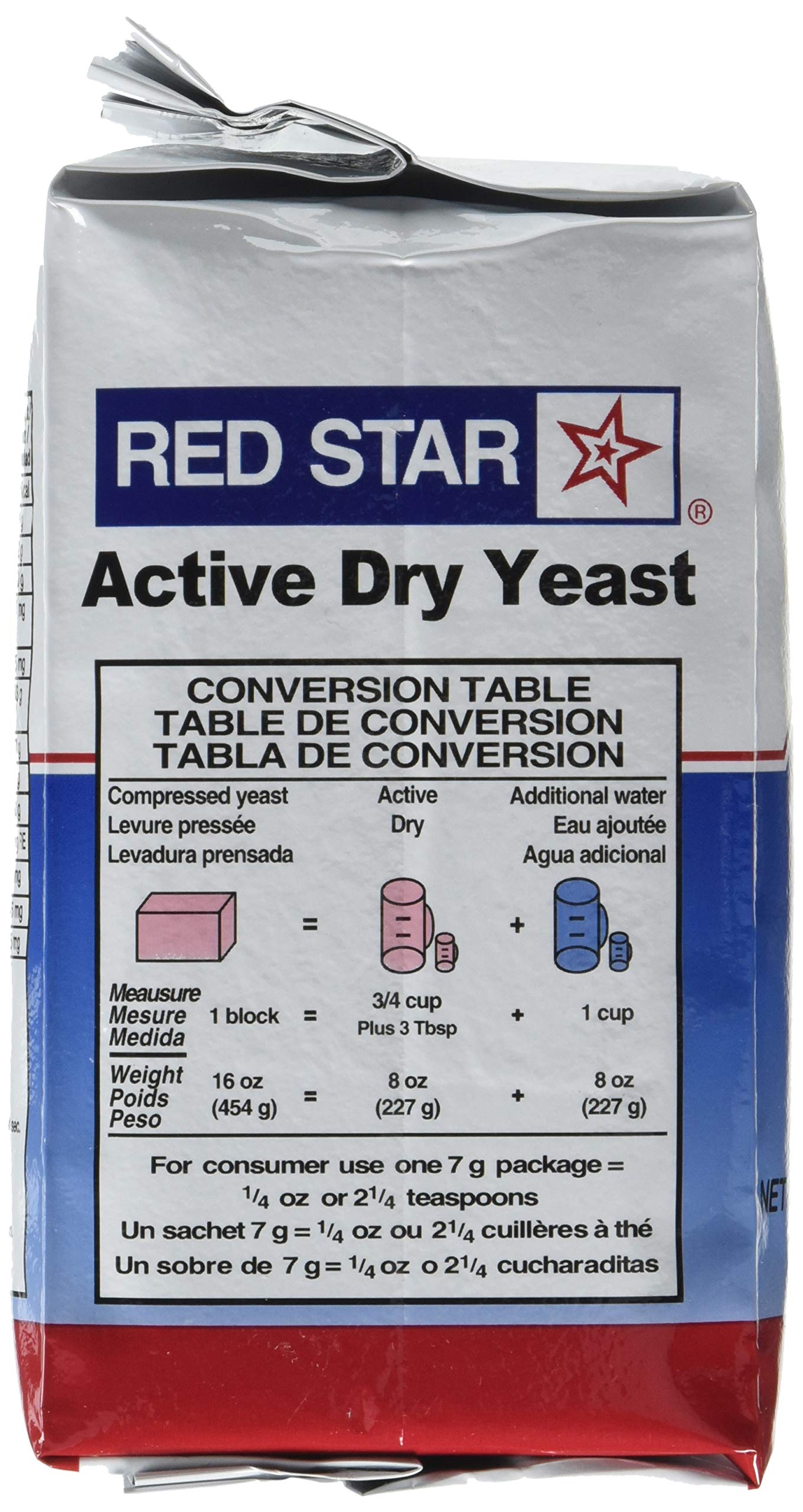 Red Star Active Dry Yeast, 32 oz Pouch, (Pack of 3)