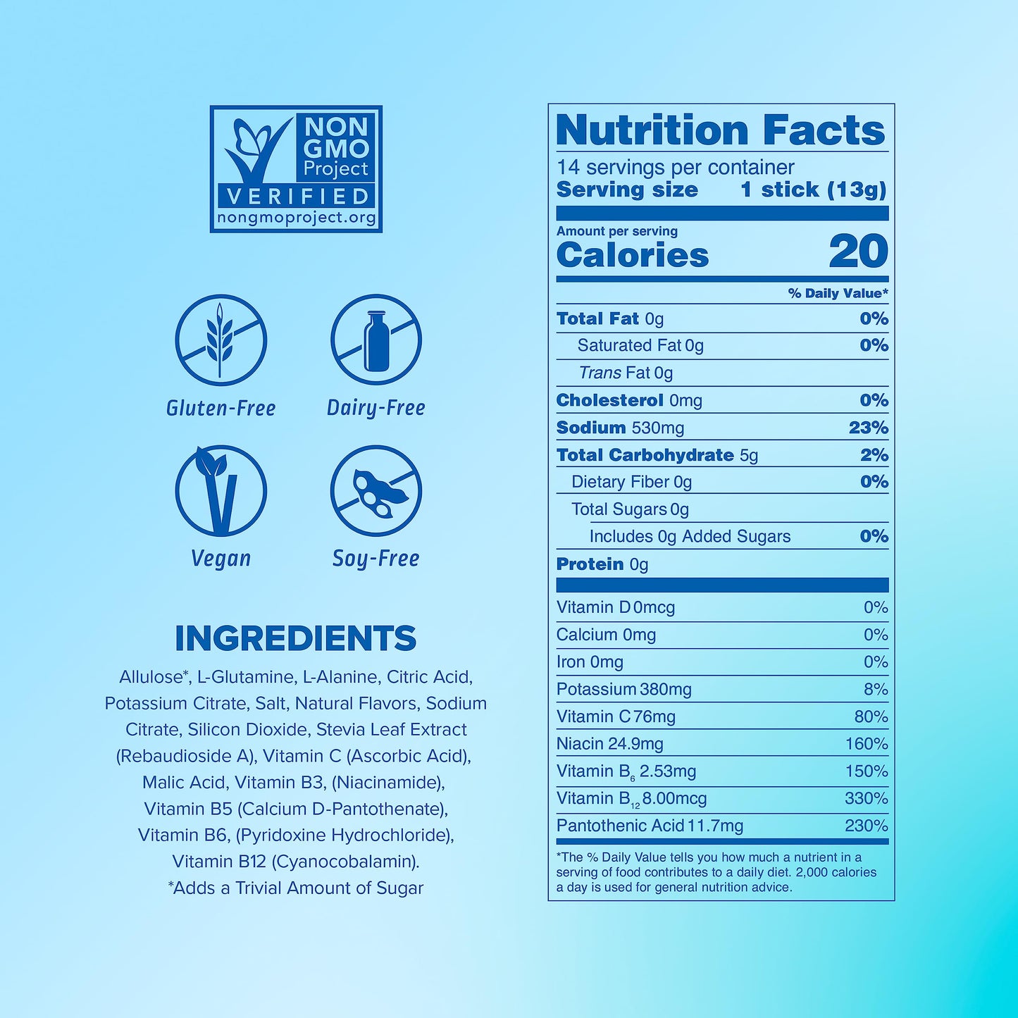 Liquid I.V. Sugar-Free Hydration Multiplier - Lemon Lime � Sugar-Free Hydration Powder Packets� | Electrolyte Drink Mix | Easy Open Single-Serving Stick | Non-GMO | 14 Sticks