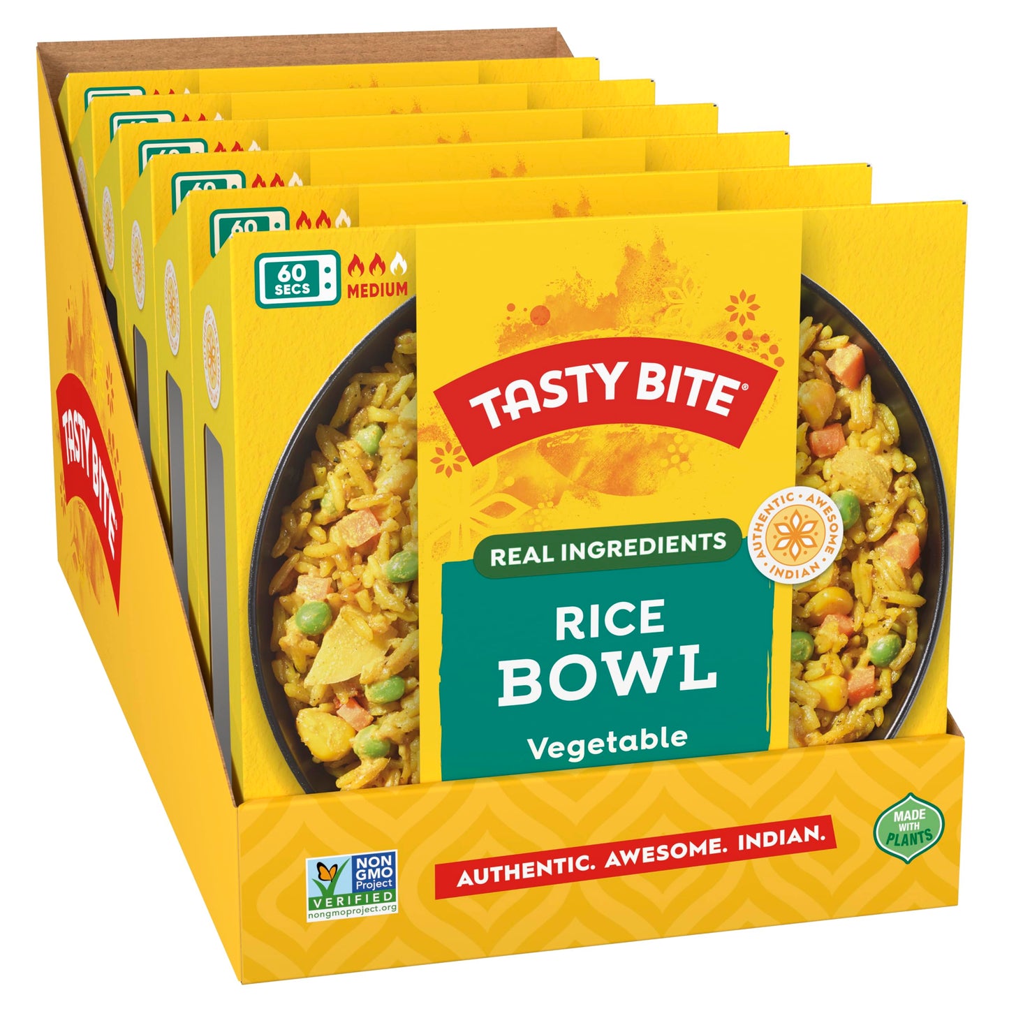 Tasty Bite Vegetable Biryani Rice Bowl, Ready to Eat, Microwaveable, Gluten Free, 7 Ounce (Pack of 6)
