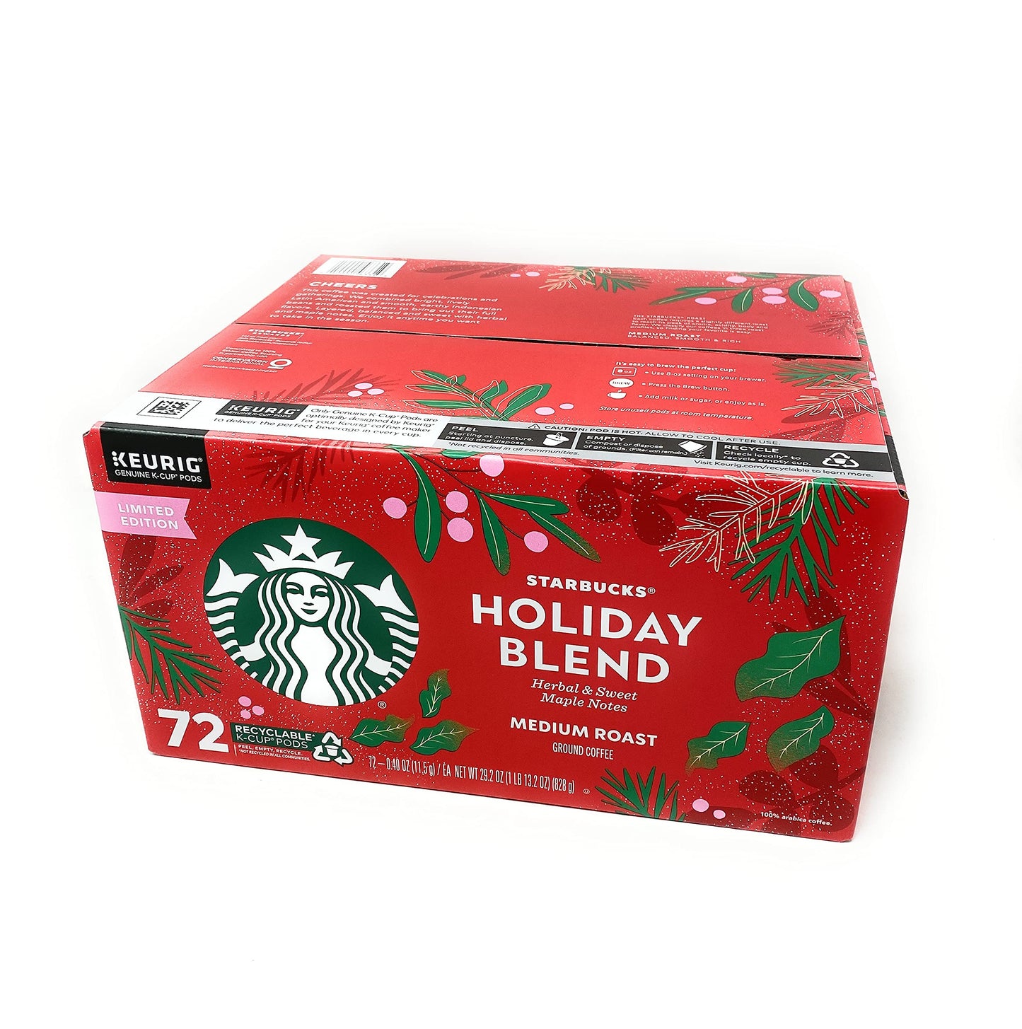 Starbucks Limited Edition 2021 Holiday Blend K-Cup Pods - 72 count