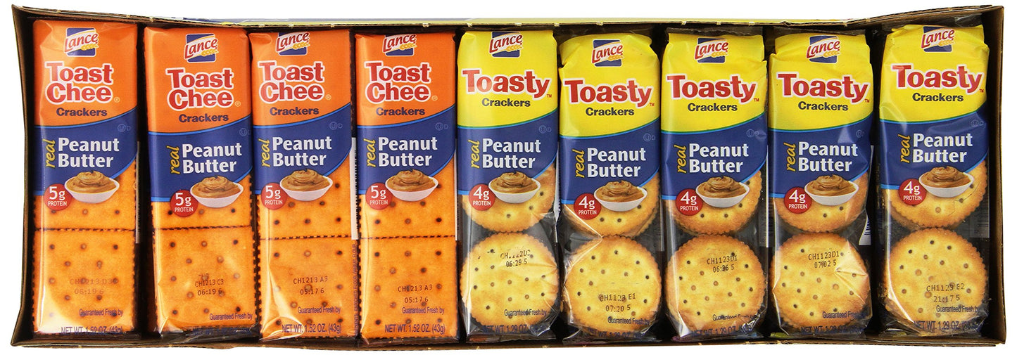 Lance Fresh Sandwich Crackers Real Peanut Butter Variety Pack, 36Count