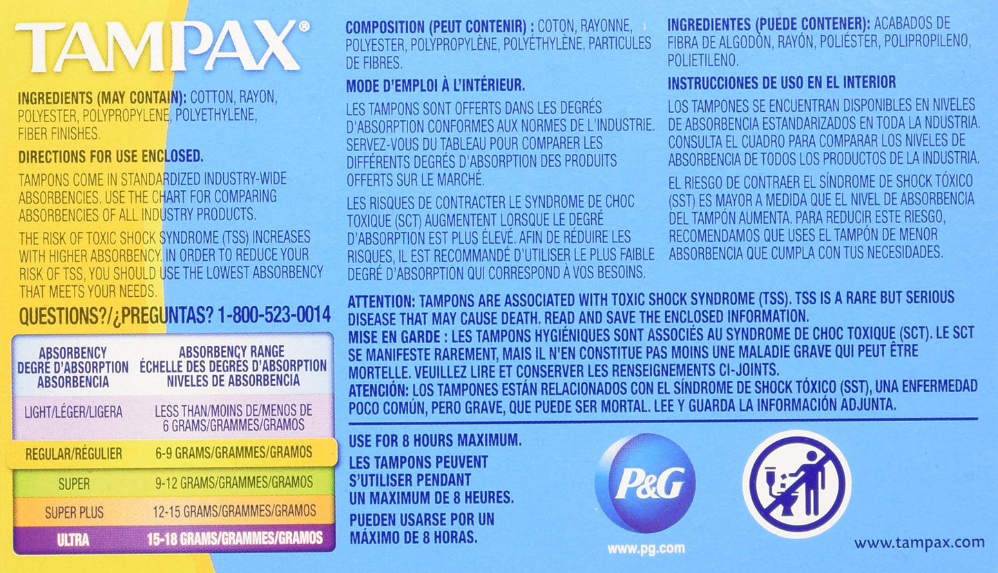 Tampax Tampons Regular 10 Each (Pack of 10)