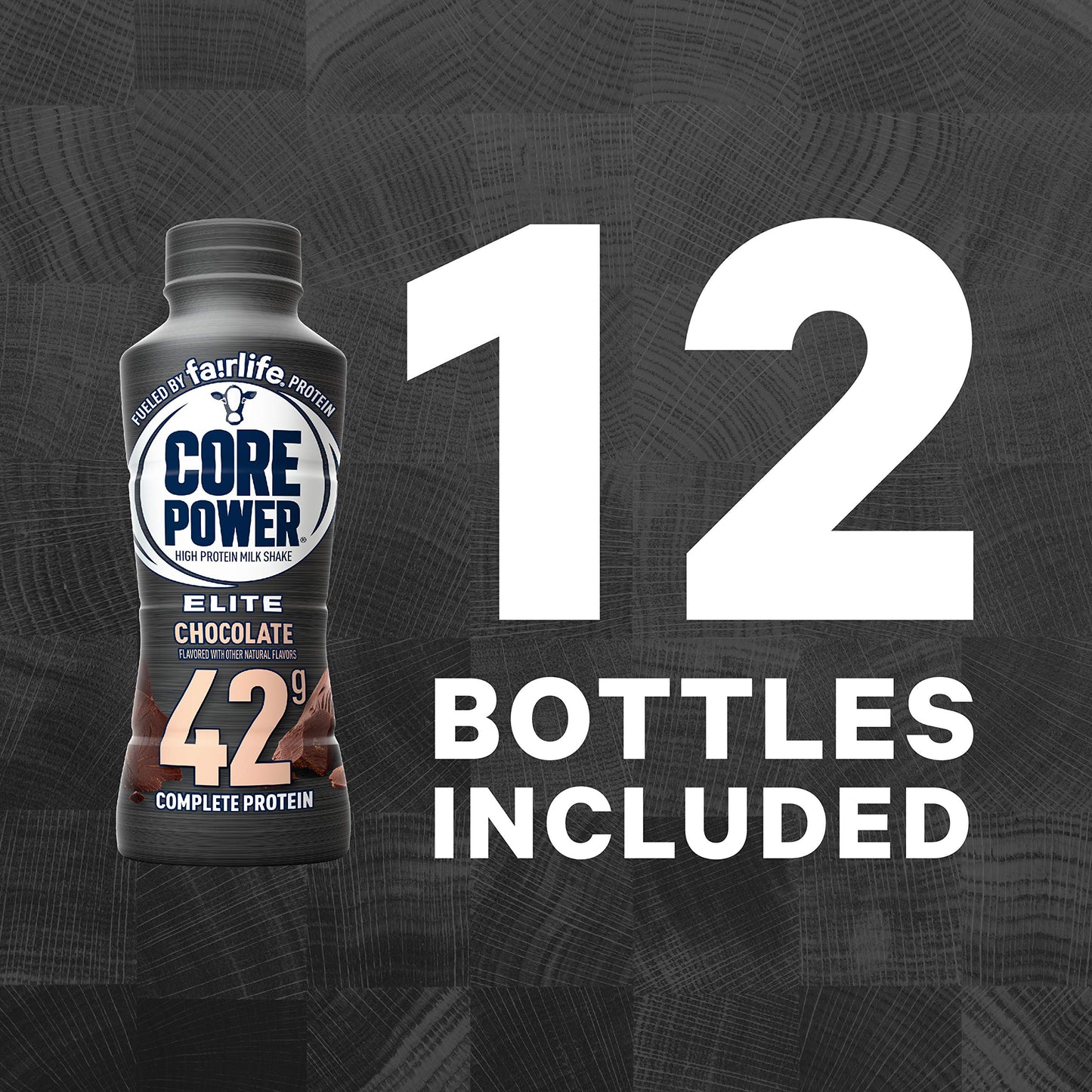 Core Power Fairlife Elite 42g High Protein Milk Shakes For kosher diet, Ready to Drink for Workout Recovery, Chocolate, 14 Fl Oz (Pack of 12), Liquid, Bottle