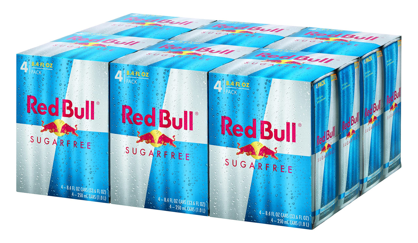Red Bull Sugarfree Energy Drink, 8.4 Fl Oz, 24 Cans (6 Packs of 4)
