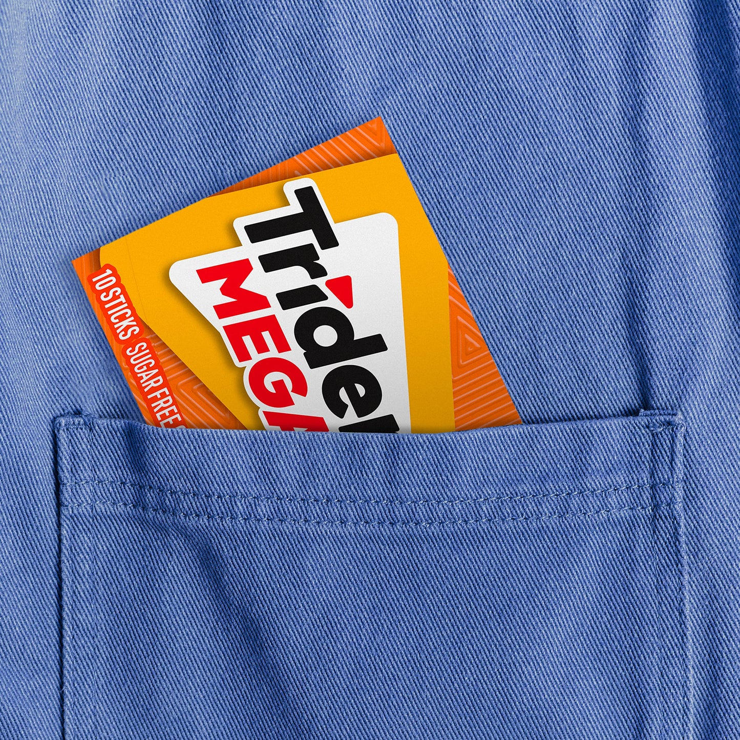 Trident Mega Tropical Twist Sugar Free Gum, 9 Packs of 10 Pieces (90 Total Pieces)