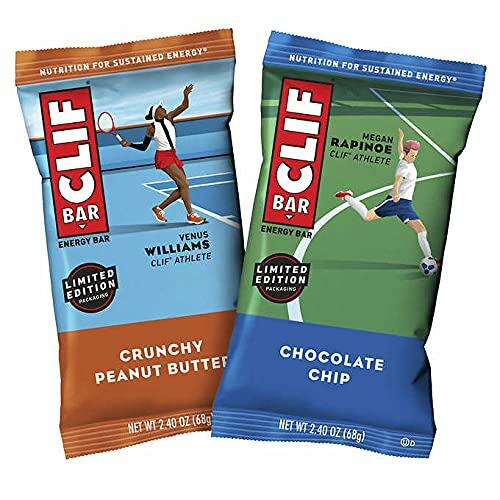 Clif Bar Variety Pack, Crunchy Peanut Butter and Chocolate Chip, 2.40 oz per bar, 26 Count