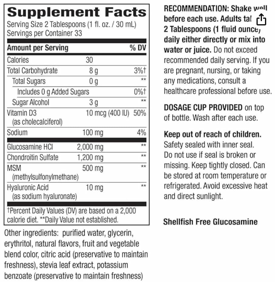 2 Pack Nature Way Joint Movement Glucosamine Extra Strength, 33.8 Ounces Bundle - Vitamins, Herbals & Dietary Shellfish Gluten Sugar Free Glucosamine & Joint Supplements for Health