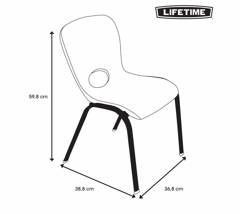 Lifetime 80472 Kids Stacking Chair (4 Pack), Glacier Blue