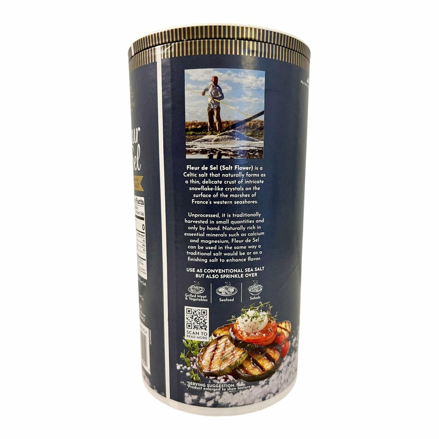 Northport Foodworks Fleur de Sel – Hand-Harvested Celtic Sea Salt, Imported from France, Natural Finishing Salt, 26.46 oz (750g)