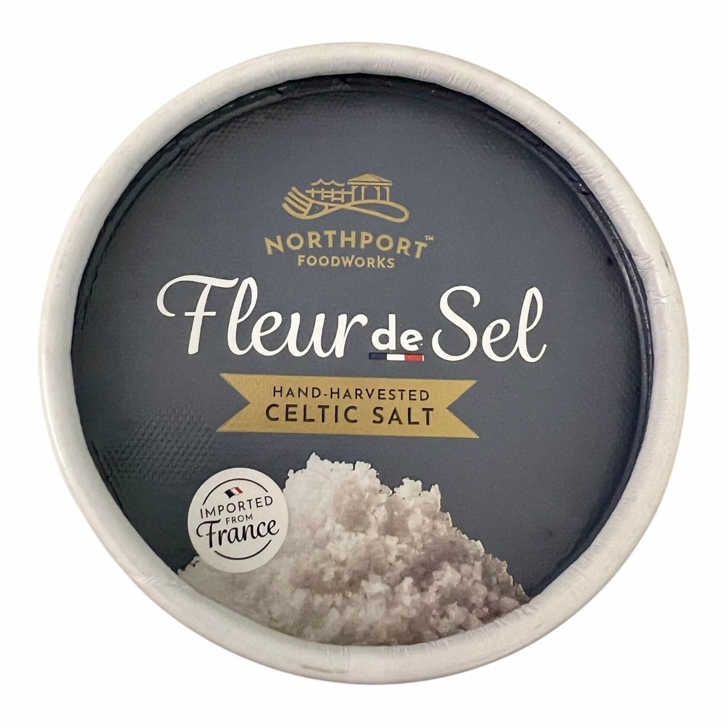 Northport Foodworks Fleur de Sel – Hand-Harvested Celtic Sea Salt, Imported from France, Natural Finishing Salt, 26.46 oz (750g)